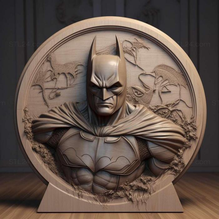 Персонажи (3d- модель st batman 2, HERO_506) 3D модель для ЧПУ станка